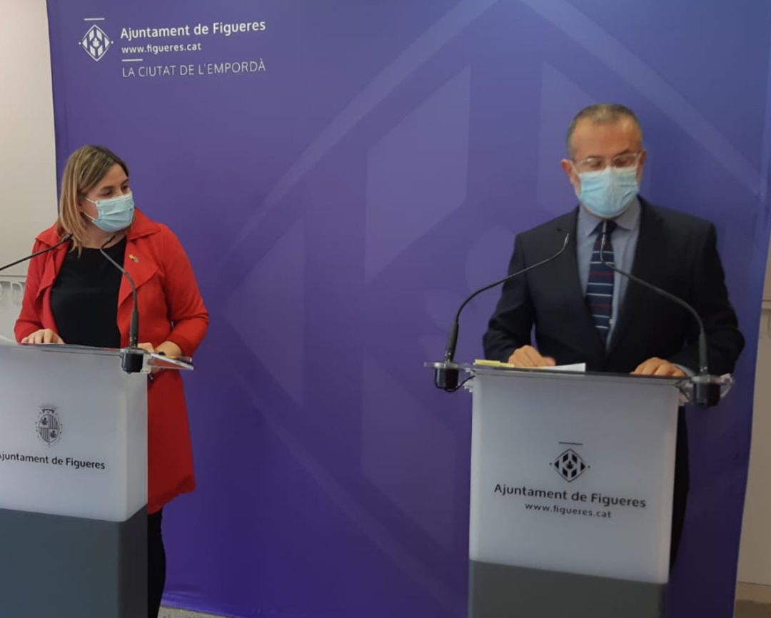 Pla general de l'alcaldessa de Figueres, Agnès Lladó, i el vicealcalde, Pere Casellas Pla general de l'alcaldessa de Figueres, Agnès Lladó, i el vicealcalde, Pere Casellas