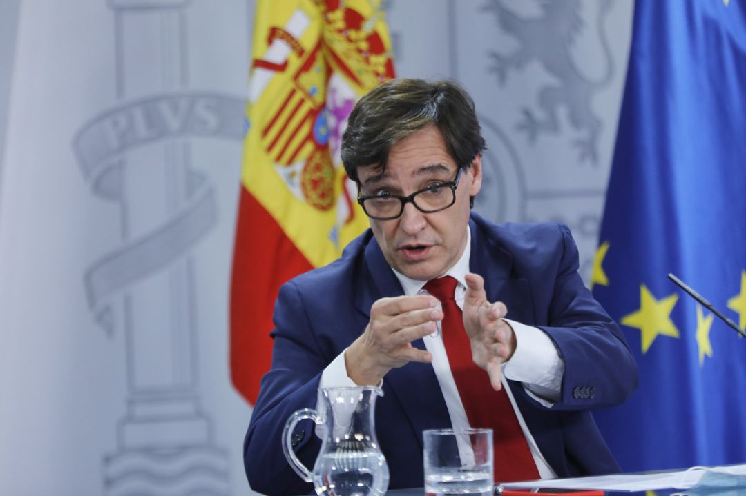 El ministro de Sanidad, Salvador Illa, comparece en rueda de prensa telemática en Moncloa, para informar de la evolución de la COVID-19, en Madrid (España), a 28 de septiembre de 2020. El ministro de Sanidad, Salvador Illa, comparece en rueda de prensa telemática en Moncloa, para informar de la evolución de la COVID-19, en Madrid (España), a 28 de septiembre de 2020.
