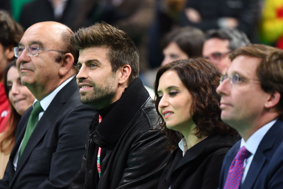 Gerard Piqué e Isabel Díaz Ayuso, durante la celebración de la Copa Davis en Madrid. Gerard Piqué e Isabel Díaz Ayuso, durante la celebración de la Copa Davis en Madrid.