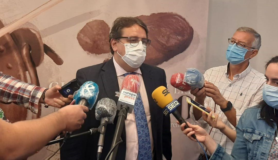 El consejero de Sanidad, José María Vergeles, atendiendo a la prensa
El consejero de Sanidad, José María Vergeles, atendiendo a la prensa
