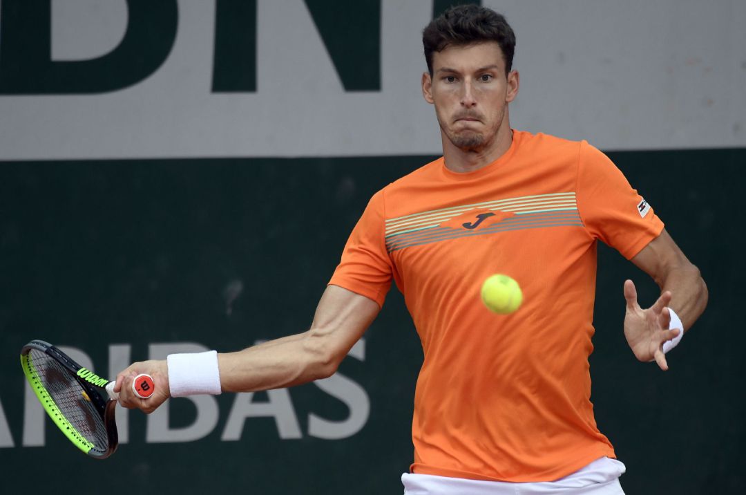 Pablo Carreño durante el partido contra Guido Pella. Pablo Carreño durante el partido contra Guido Pella.
