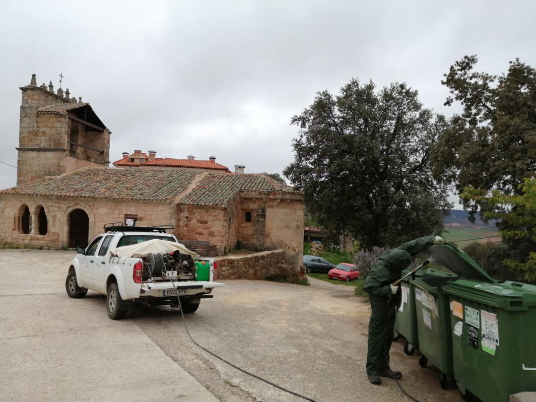 Desinfección COVID en la zona de Sigüenza Desinfección COVID en la zona de Sigüenza