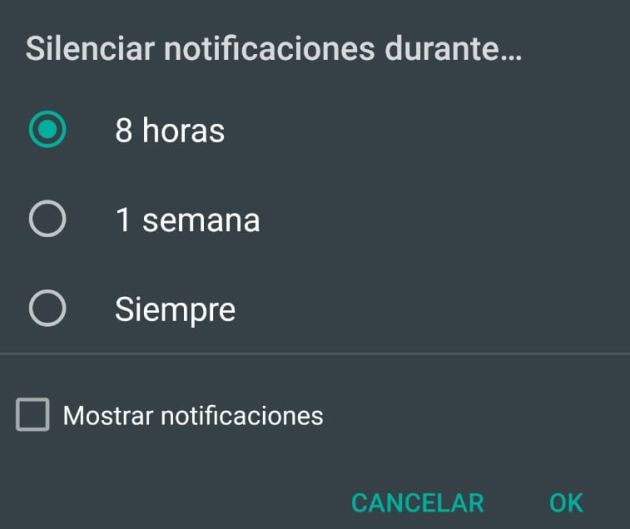 La plataforma ya permite silenciar las notificaciones para siempre. La plataforma ya permite silenciar las notificaciones para siempre.