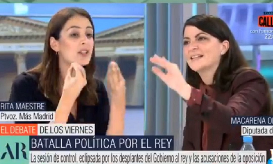 Macarena Olona carga contra Rita Maestre. Macarena Olona carga contra Rita Maestre.