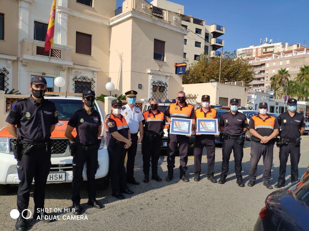 Reconocimiento de la Policía Nacional a Protección Civil. Reconocimiento de la Policía Nacional a Protección Civil.