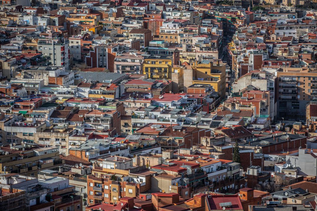 Imagen aérea de las calles de Madrid Imagen aérea de las calles de Madrid