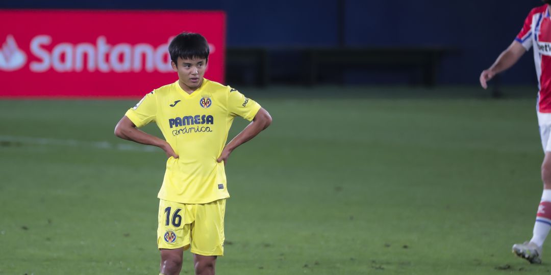 Take Kubo, durante un partido con el Villarreal Take Kubo, durante un partido con el Villarreal