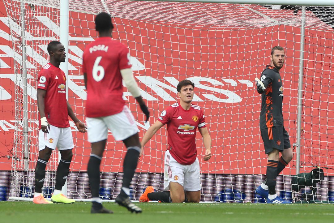 Harry Maguire tras encajar un gol Harry Maguire tras encajar un gol