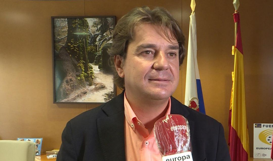 El allcalde de Fuenlabrada, Javier Ayala, durante la entrevista con Europa Press Tv El allcalde de Fuenlabrada, Javier Ayala, durante la entrevista con Europa Press Tv