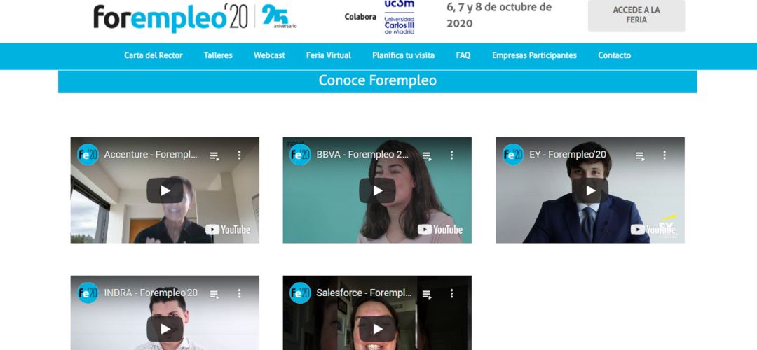 Este año se celebra la primera edición virtual de Forempleo Este año se celebra la primera edición virtual de Forempleo