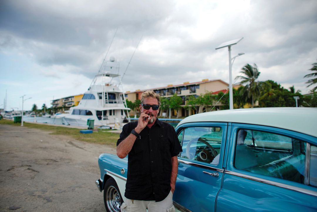 Foto de archivo de John McAfee, fundador del famoso antivirus, en La Habana en 2019 Foto de archivo de John McAfee, fundador del famoso antivirus, en La Habana en 2019