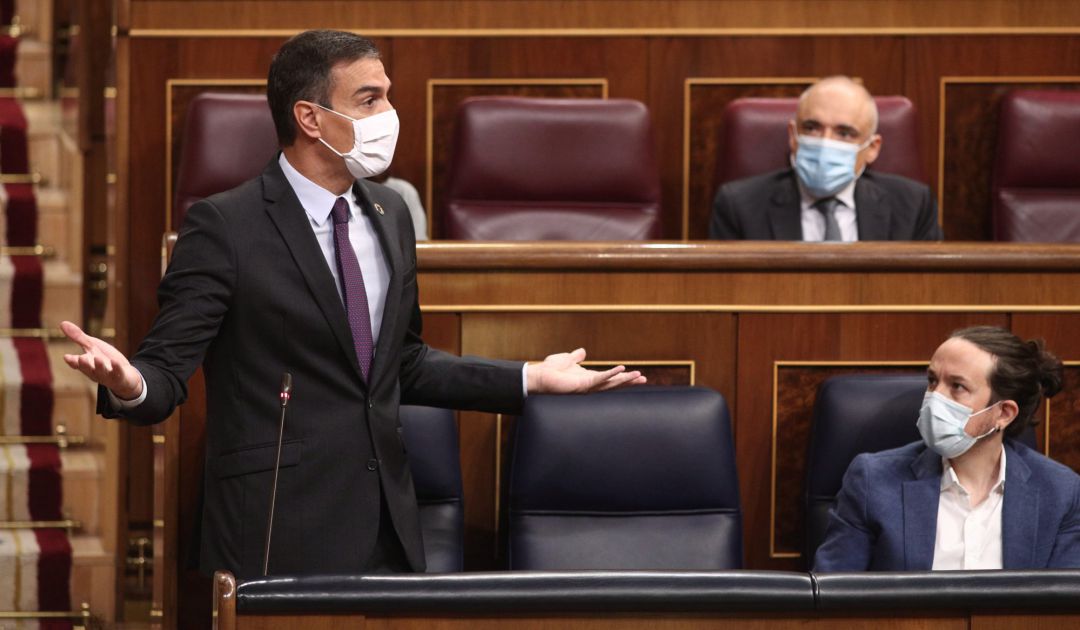 El presidente del Gobierno, Pedro Sánchez, y el vicepresidente segundo, Pablo Iglesias El presidente del Gobierno, Pedro Sánchez, y el vicepresidente segundo, Pablo Iglesias