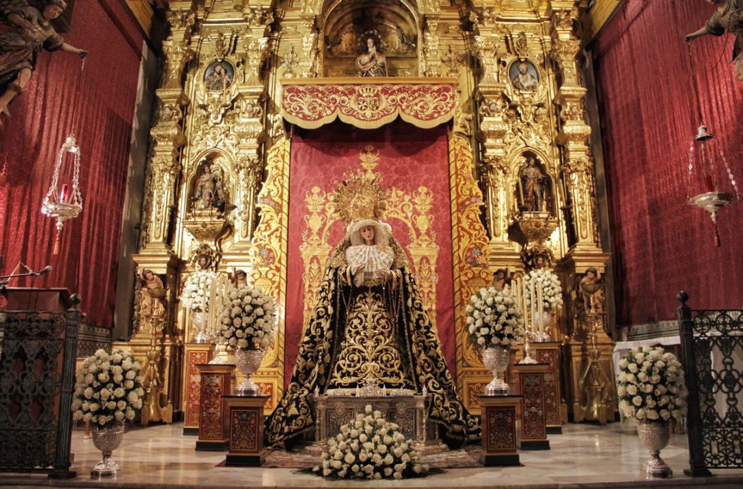 La Virgen del Rosario de Montesión preside el altar mayor de la iglesia conventual del Espíritu Santo La Virgen del Rosario de Montesión preside el altar mayor de la iglesia conventual del Espíritu Santo
