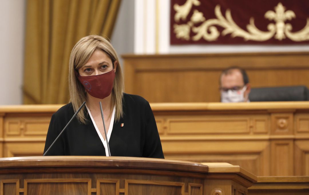 La portavoz de Ciudadanos en Castilla-La Mancha, Carmen Picazo, durante su intervención La portavoz de Ciudadanos en Castilla-La Mancha, Carmen Picazo, durante su intervención