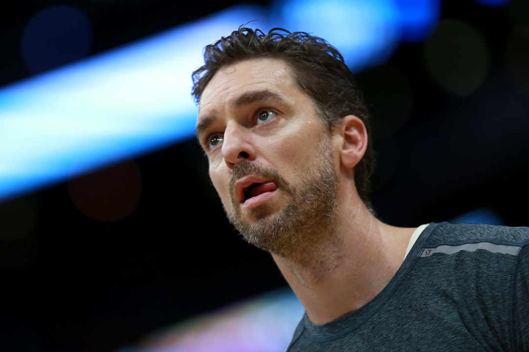 Pau Gasol durante un entrenamiento Pau Gasol durante un entrenamiento