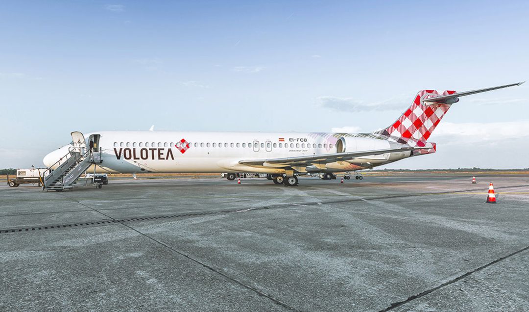 Uno de los aviones de la compañía Volotea Uno de los aviones de la compañía Volotea