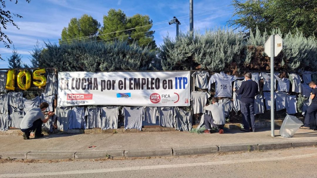 Protesta laboral ante la sede de ITP Aero en Ajalvir Protesta laboral ante la sede de ITP Aero en Ajalvir