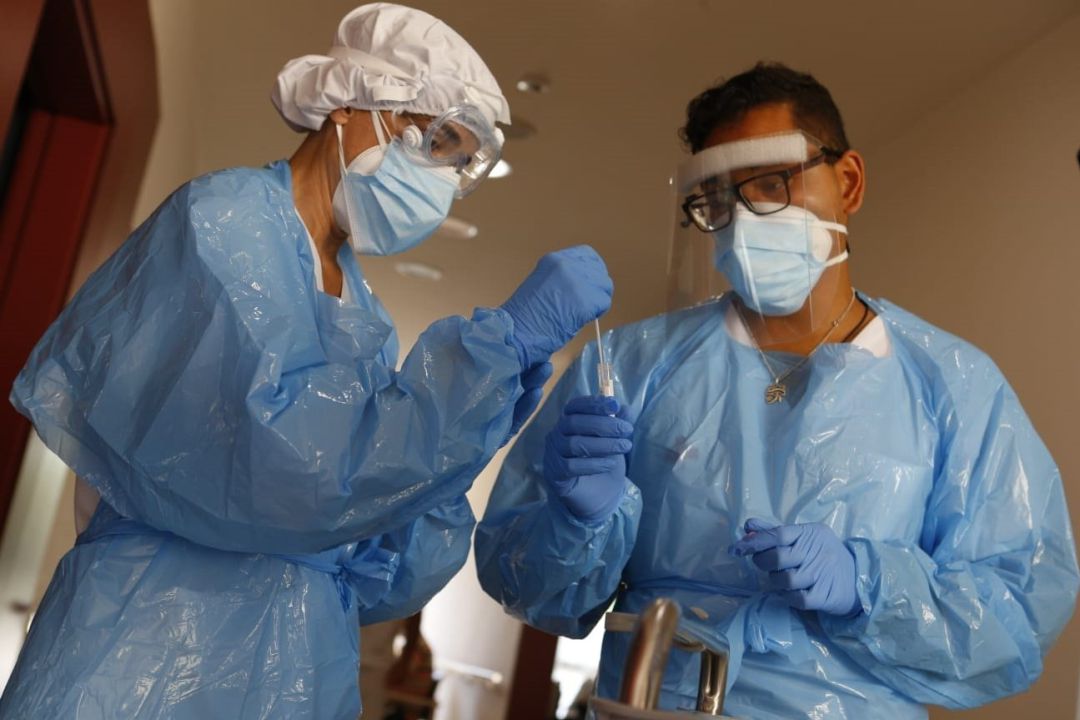 Realización de pruebas de coronavirus en las residencias de Mallorca.
Realización de pruebas de coronavirus en las residencias de Mallorca.