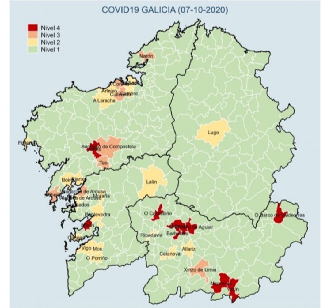 Mapa de incidencia por municipios. Mapa de incidencia por municipios.