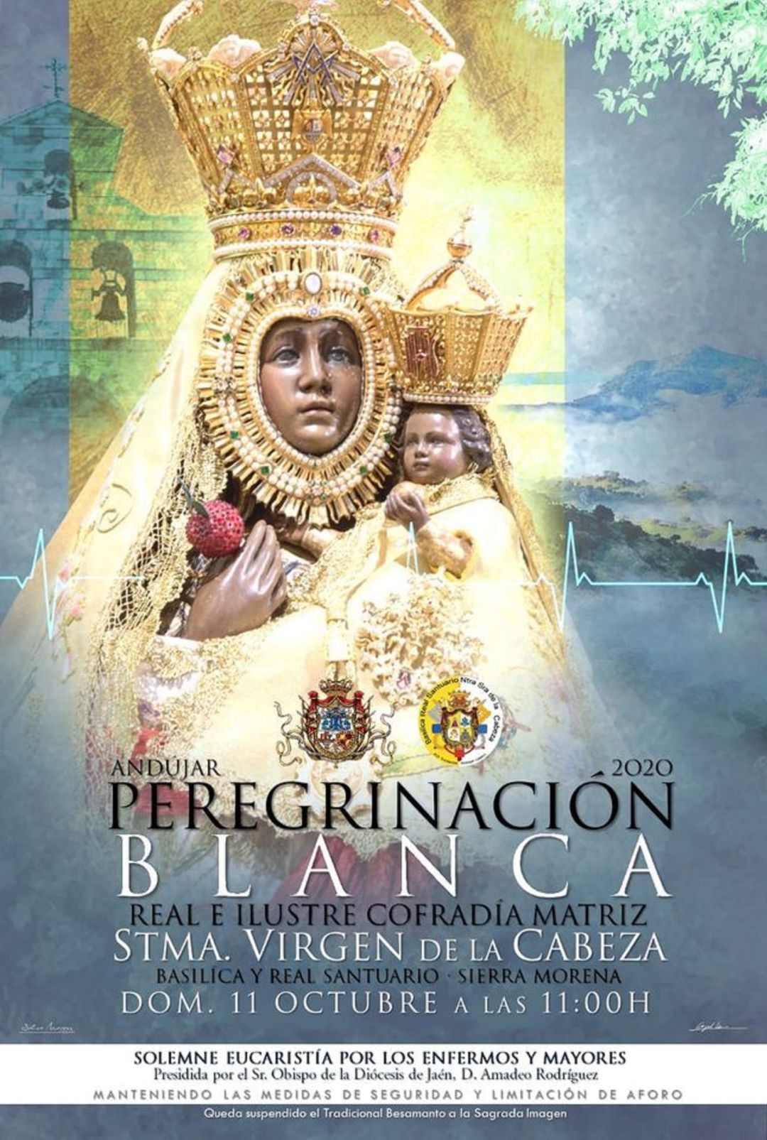 Cartel anunciador de la Peregrinación Blanca 2020 Cartel anunciador de la Peregrinación Blanca 2020