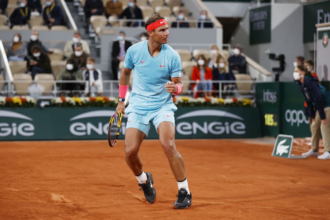 Rafa Nadal aprieta el puño en la final de Roland Garros Rafa Nadal aprieta el puño en la final de Roland Garros