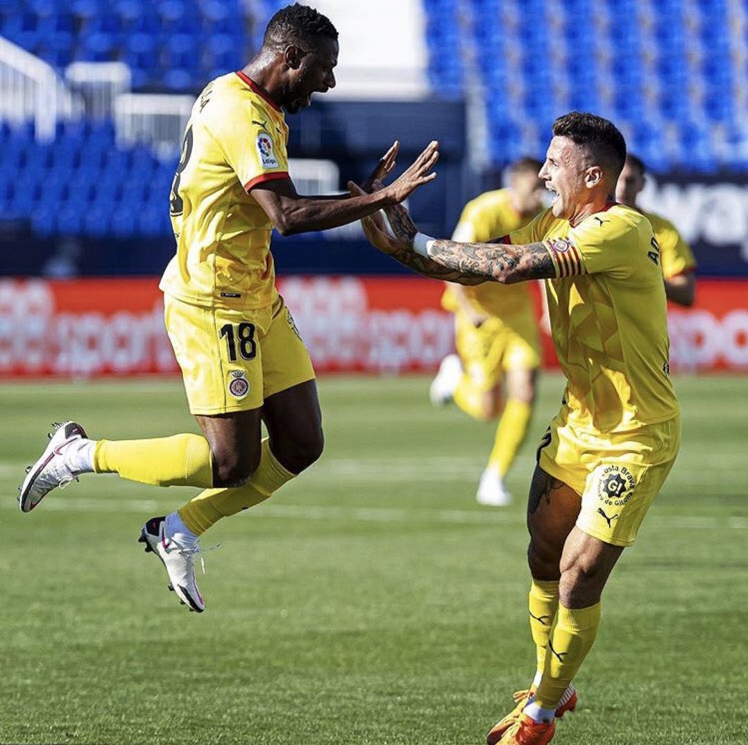 Sylla ha marcat el seu primer gol com a jugador del Girona. Sylla ha marcat el seu primer gol com a jugador del Girona.