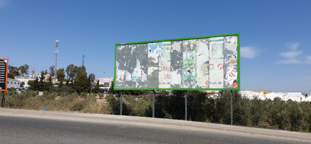 Valla publicitaria situada en la capital. Valla publicitaria situada en la capital.