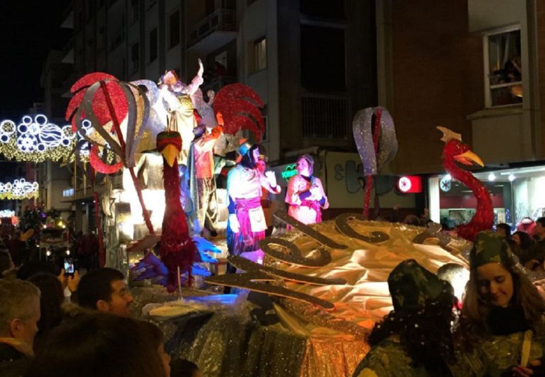 Melchor, en un momento de la cabalgata Melchor, en un momento de la cabalgata