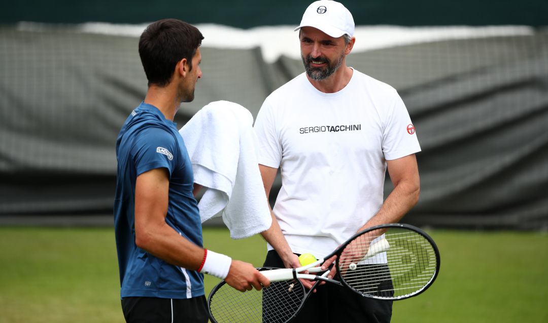 Djokovic e Ivanisevic, en un entrenamiento del serbio. Djokovic e Ivanisevic, en un entrenamiento del serbio.