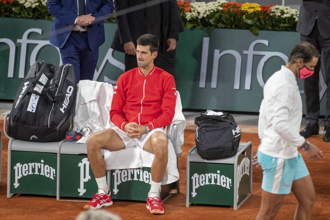 Djokovic y Nadal tras la final de Roland Garros. Djokovic y Nadal tras la final de Roland Garros.