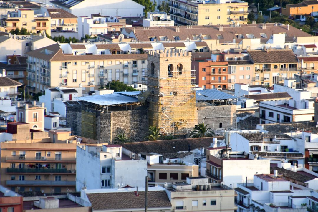 Obras en la iglesia-fortaleza de San Bartolomé de Xàbia. Obras en la iglesia-fortaleza de San Bartolomé de Xàbia.