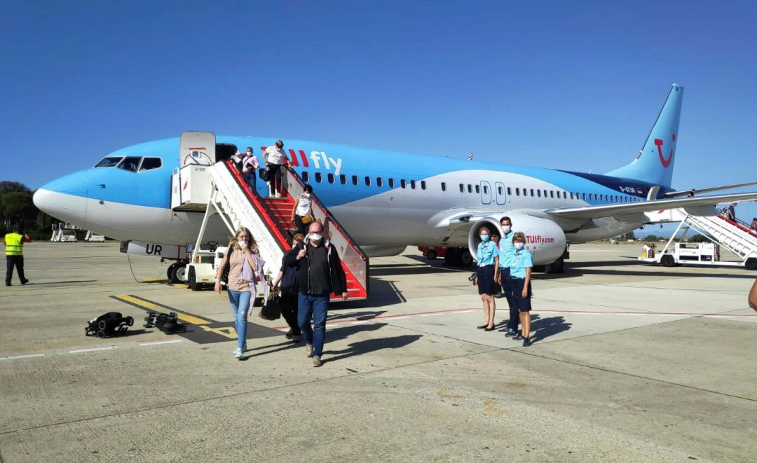 Uno de los aviones que llegan al aeropuerto de Jerez Uno de los aviones que llegan al aeropuerto de Jerez
