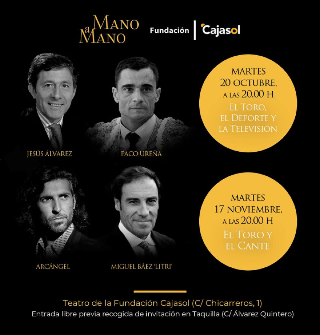Carteles de los dos próximos 'Mano a Mano' de la Fundación Cajasol Carteles de los dos próximos 'Mano a Mano' de la Fundación Cajasol