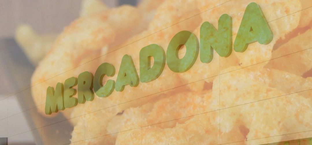 Imagen de una de las tiendas de Mercadona, así como de una de las variedades de snack de Tosfrit Imagen de una de las tiendas de Mercadona, así como de una de las variedades de snack de Tosfrit