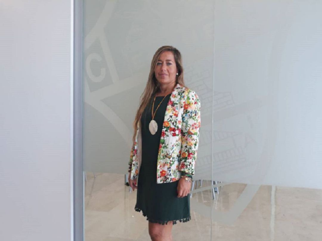 Patricia Rodríguez en las oficinas del Martínez Valero Patricia Rodríguez en las oficinas del Martínez Valero