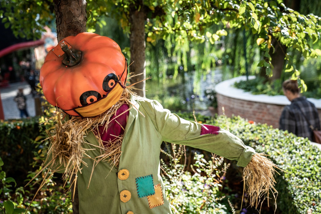 A Halloween decoration is pictured in Tivoli Gardens in Copenhagen, Denmark October 10, 2020. A Halloween decoration is pictured in Tivoli Gardens in Copenhagen, Denmark October 10, 2020.