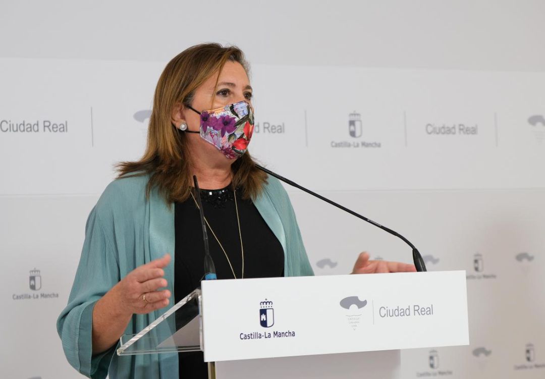 Consejera de Educación, Cultura y Deportes, Rosa Ana Rodríguez durante su comparecencia en Ciudad Real Consejera de Educación, Cultura y Deportes, Rosa Ana Rodríguez durante su comparecencia en Ciudad Real