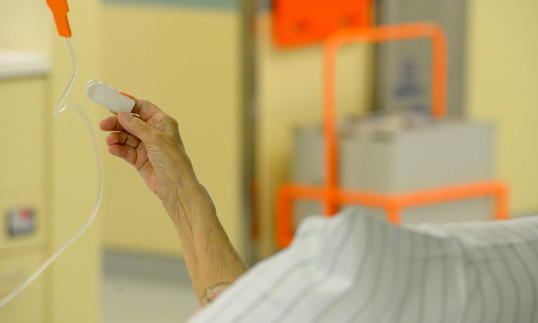 Un enfermo durante la pandemia de coronavirus. Un enfermo durante la pandemia de coronavirus.