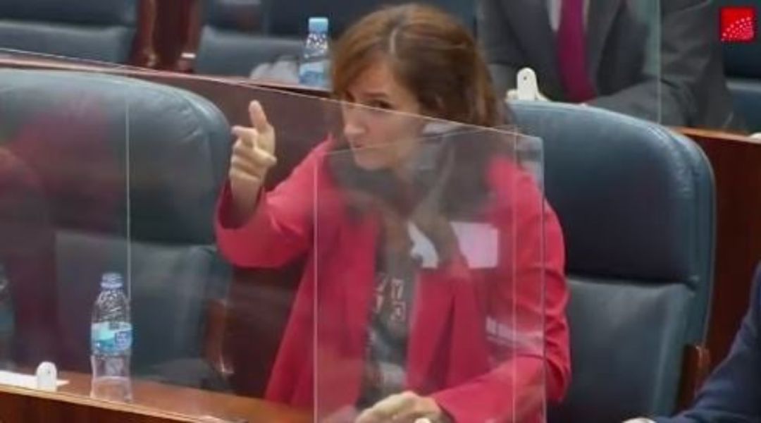 La diputada Mónica García durante el pleno de este jueves La diputada Mónica García durante el pleno de este jueves