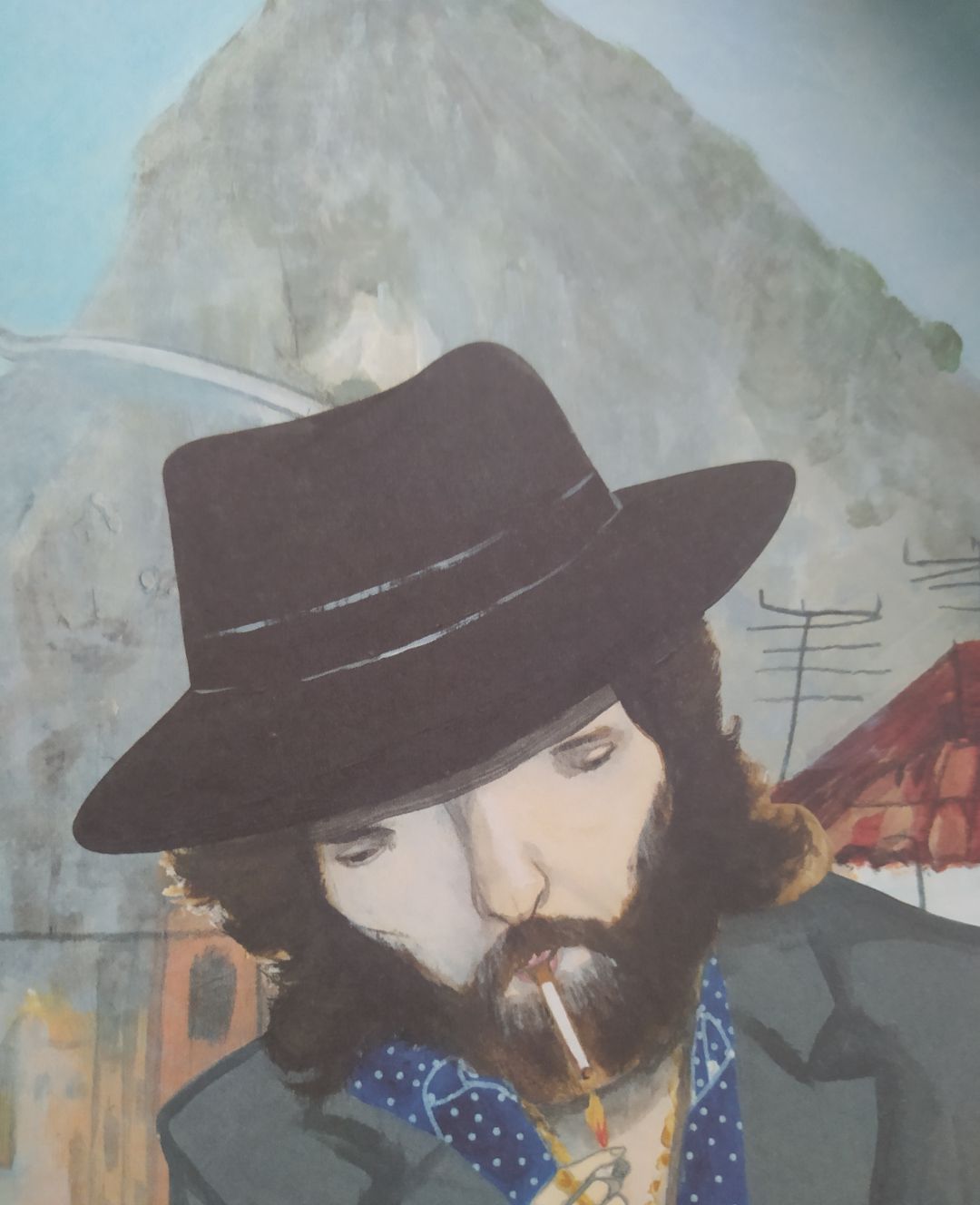 Ilustración de Irene Mala del libro biográfico "Camarón, la alegría y la pena" Ilustración de Irene Mala del libro biográfico "Camarón, la alegría y la pena"