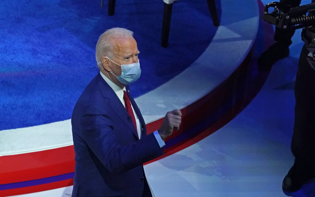 El candidato demócrata Joe Biden durante su evento de este jueves en ABC El candidato demócrata Joe Biden durante su evento de este jueves en ABC