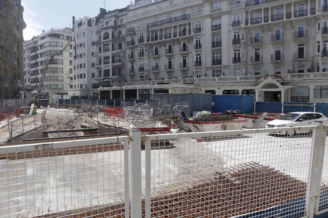 Obras de la pasante del Topo a la altura de la calle Zubieta Obras de la pasante del Topo a la altura de la calle Zubieta