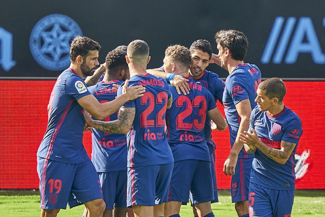 Suárez celebra el gol ante el Celta en la jornada 6 de Liga. Suárez celebra el gol ante el Celta en la jornada 6 de Liga.