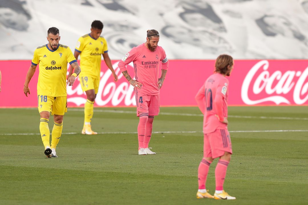 Sergio Ramos y Luka Modric, cabizbajos ante el Cádiz Sergio Ramos y Luka Modric, cabizbajos ante el Cádiz