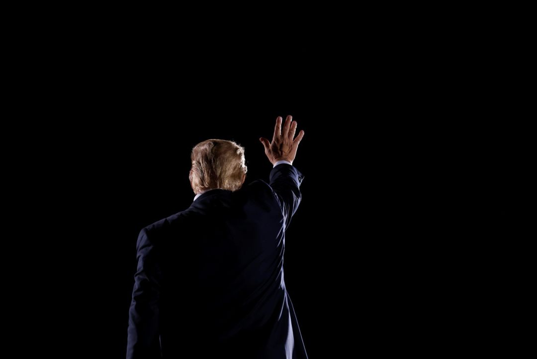 El presidente Donald Trump, a su llegada en Georgia El presidente Donald Trump, a su llegada en Georgia