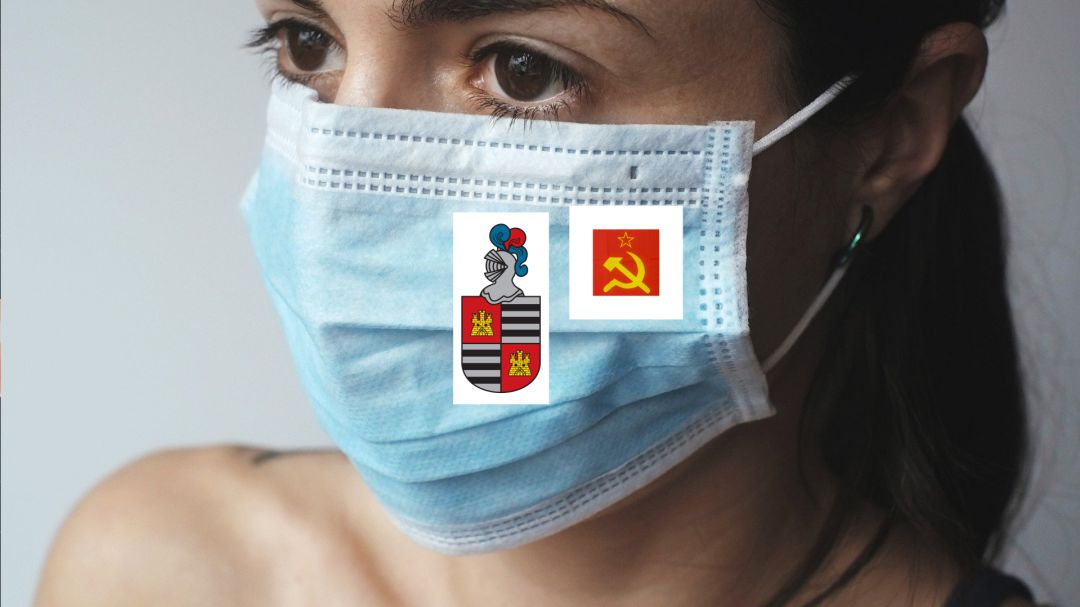 Mascarilla con el escudo comunista y de Castejón Mascarilla con el escudo comunista y de Castejón