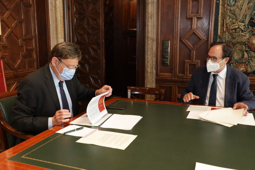 El president de la Generalitat, Ximo Puig y el conseller de Hacienda, Vicent Soler El president de la Generalitat, Ximo Puig y el conseller de Hacienda, Vicent Soler