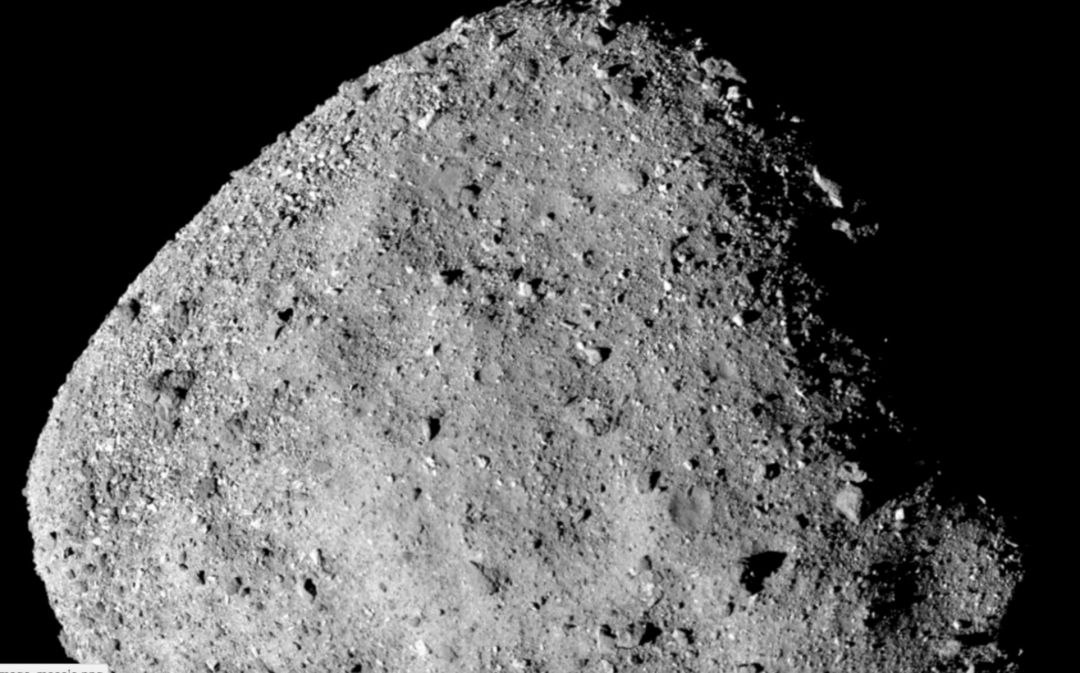 Recreación del asteroide Bennu. Recreación del asteroide Bennu.