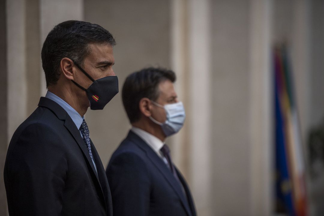 Pedro Sánchez, junto al primer minsitro italiano Giuseppe Conte Pedro Sánchez, junto al primer minsitro italiano Giuseppe Conte
