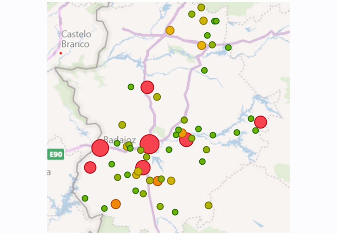 Mapa de contagios del 20 de octubre de 2020 Mapa de contagios del 20 de octubre de 2020